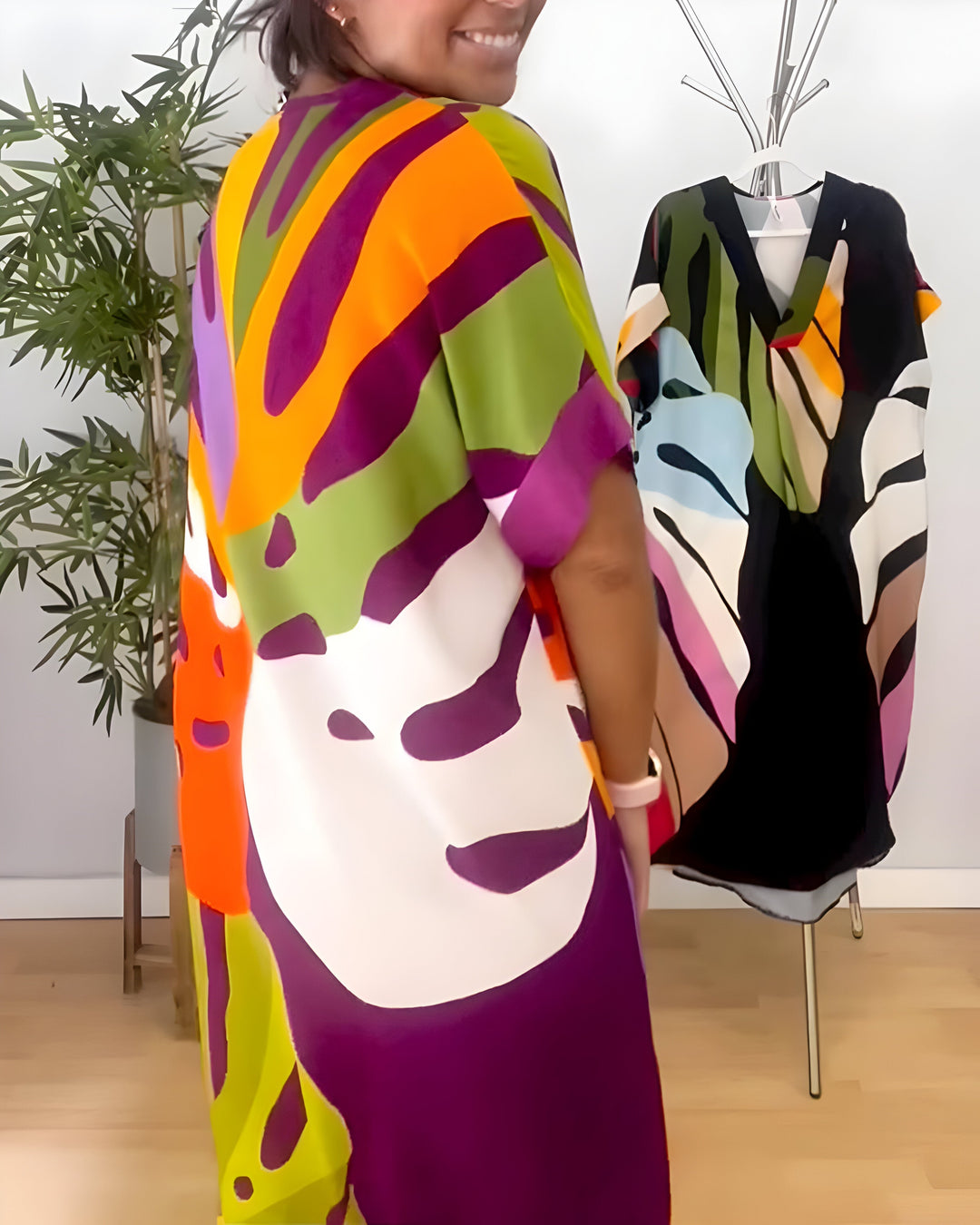 Rianna - Abstract Print Dress