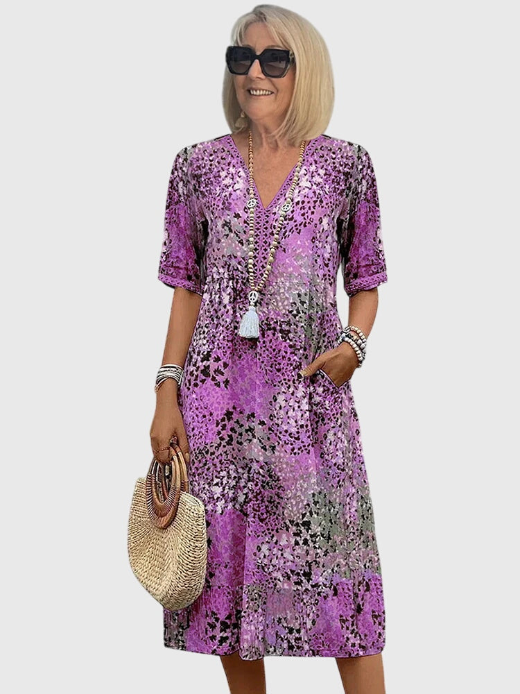 Antonina | Elegant Floral Midi Dress