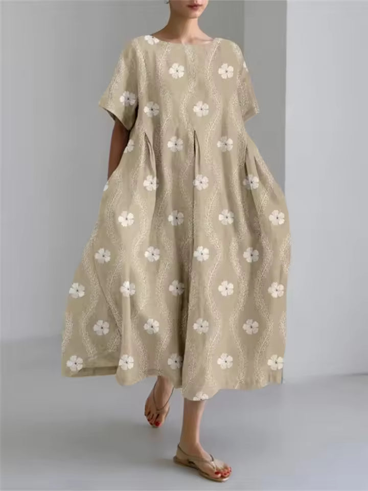Amanda | Elegant Loose Round Neck Dress