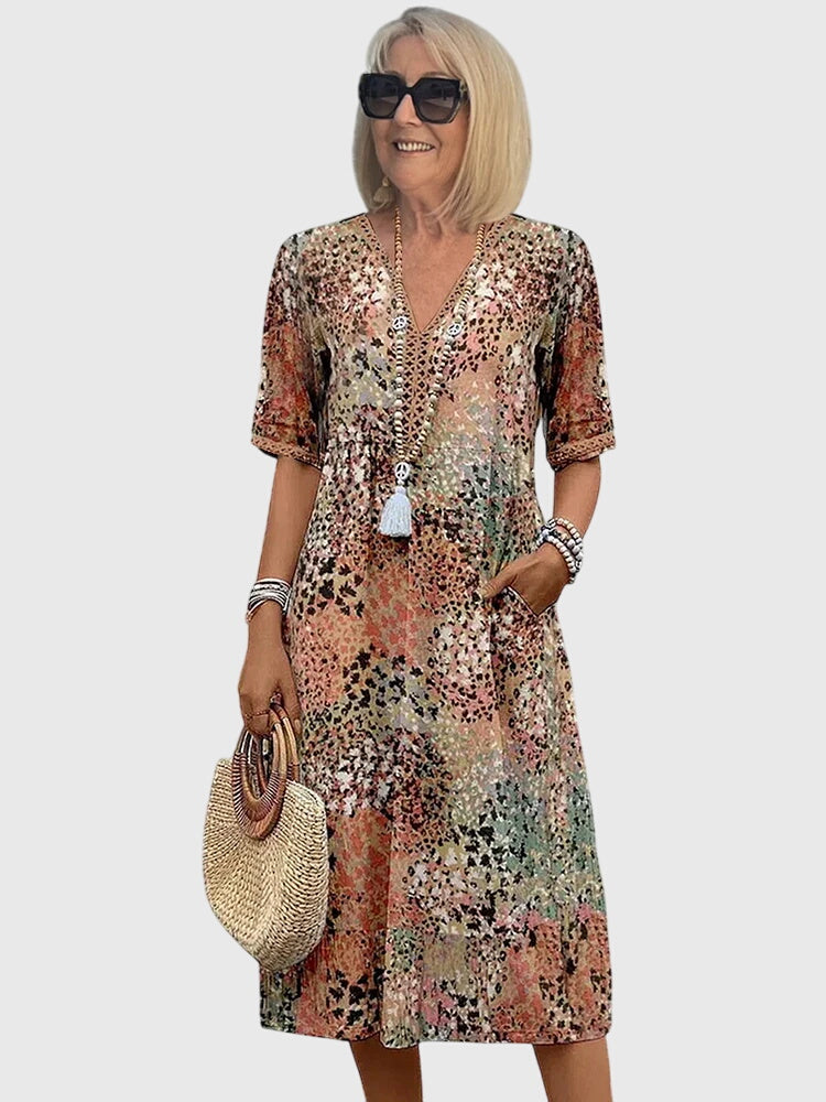 Antonina | Elegant Floral Midi Dress